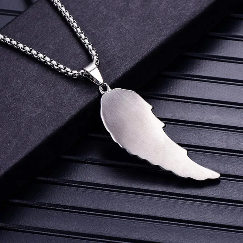 ZFVB винтажные Розовое Перо ювелирные ожерелья с кулоном из нержавеющей стали