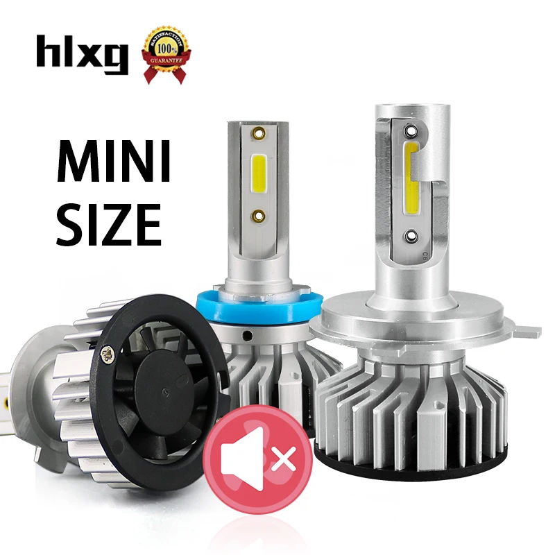 Hlxg авто H4 H7 светодиодный светильник с головкой s 2X36W 6000K 10000LM 12V SMD лампы Hi Lo луч 2/3