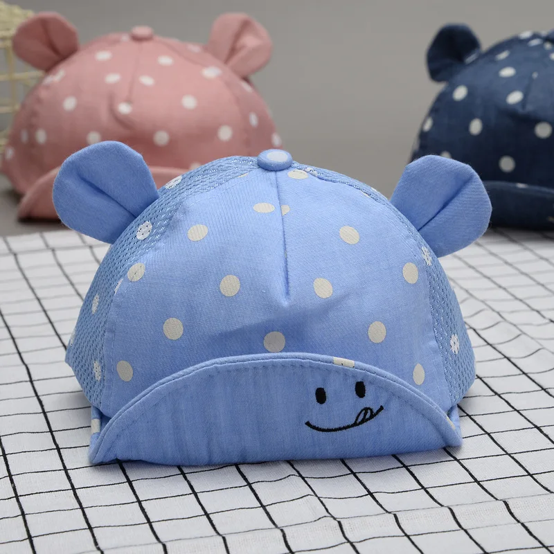 Детские шапки в горошек новинка 2017 года летние для мальчиков и девочек