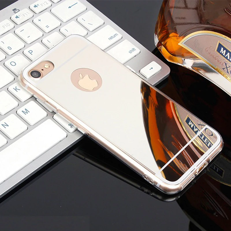 Модный Роскошный мягкий чехол накладка для iPhone 8 Plus 5 5S SE 6 6S 7 зеркальный защита