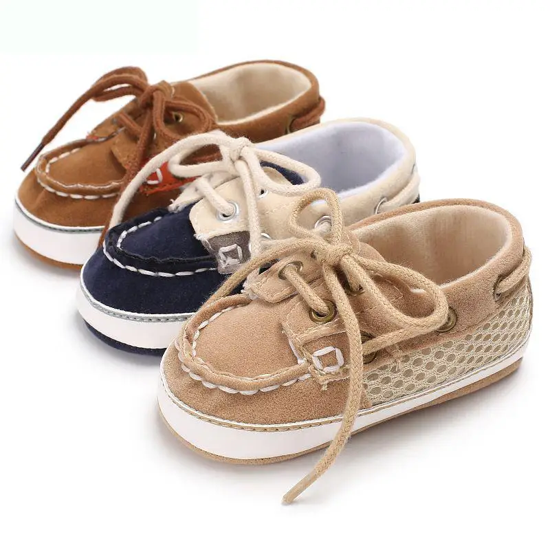 

Casual Shoes Spring Baby Boy Lace-up T-tied solid color casual Toddler Shoes Non-slip Soft Bottom Warm Shoes