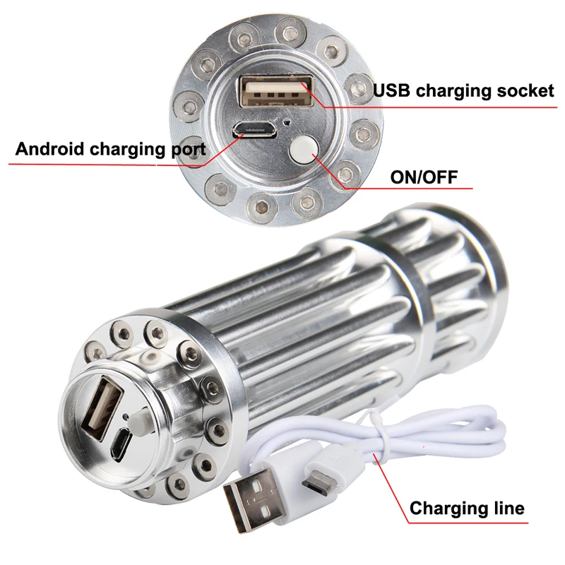 Самая мощная Синяя лазерная указка 1 6 Вт USB перезаряжаемая Встроенная батарея 450