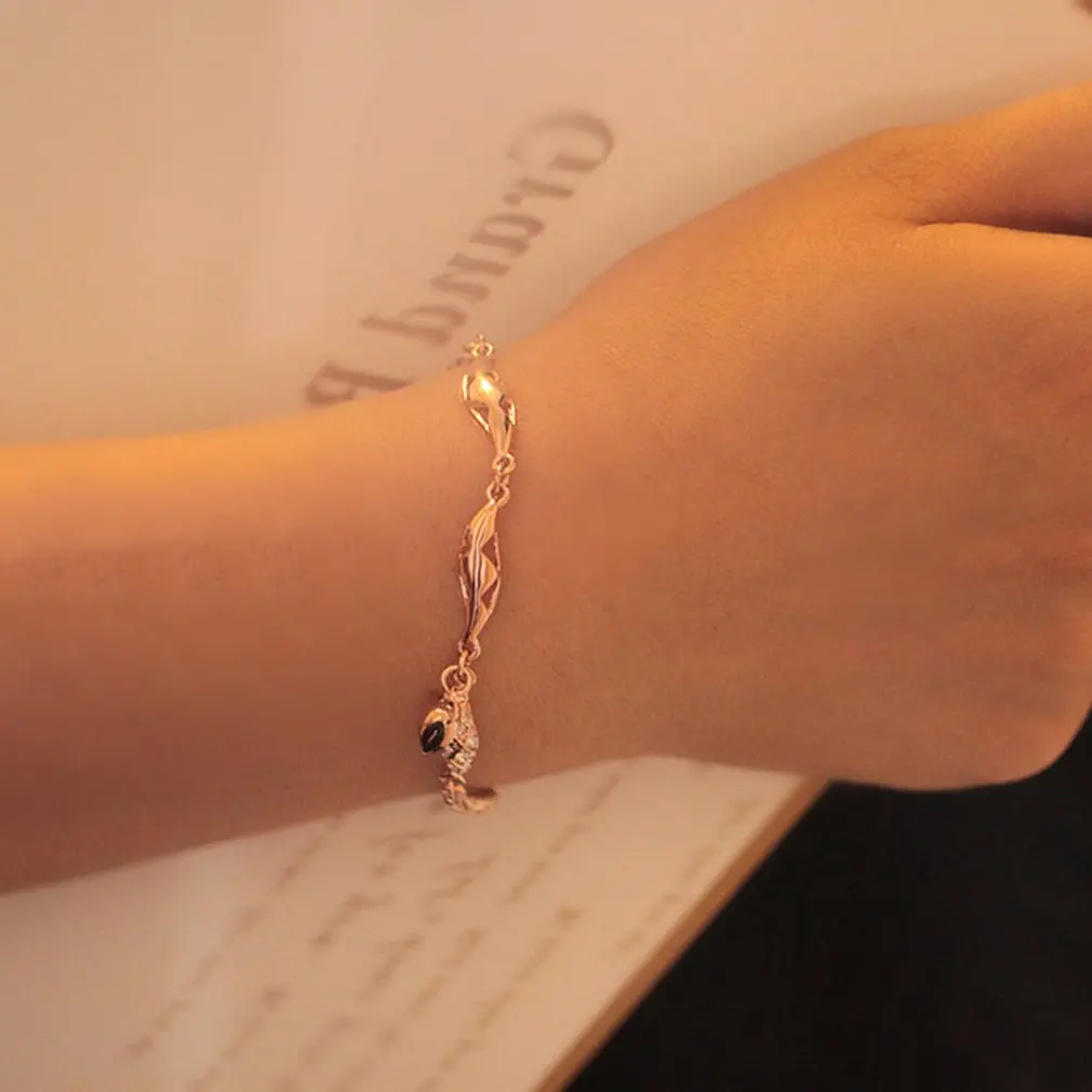 Модный алмазный стеганый маленький браслет лисы горный хрусталь Винтажные