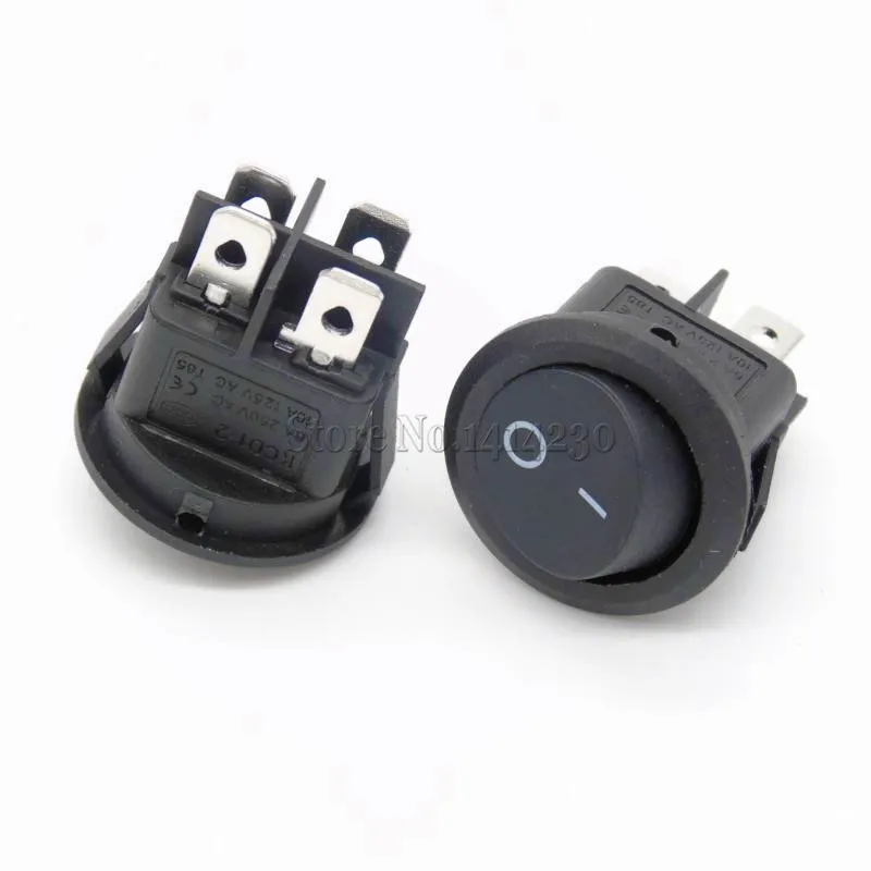 10 шт. 23 мм круглый черный 4 Pin 10A/125V 6A/250V AC 2 положения DPDT ВКЛ-ВЫКЛ кулисный переключатель оснастки