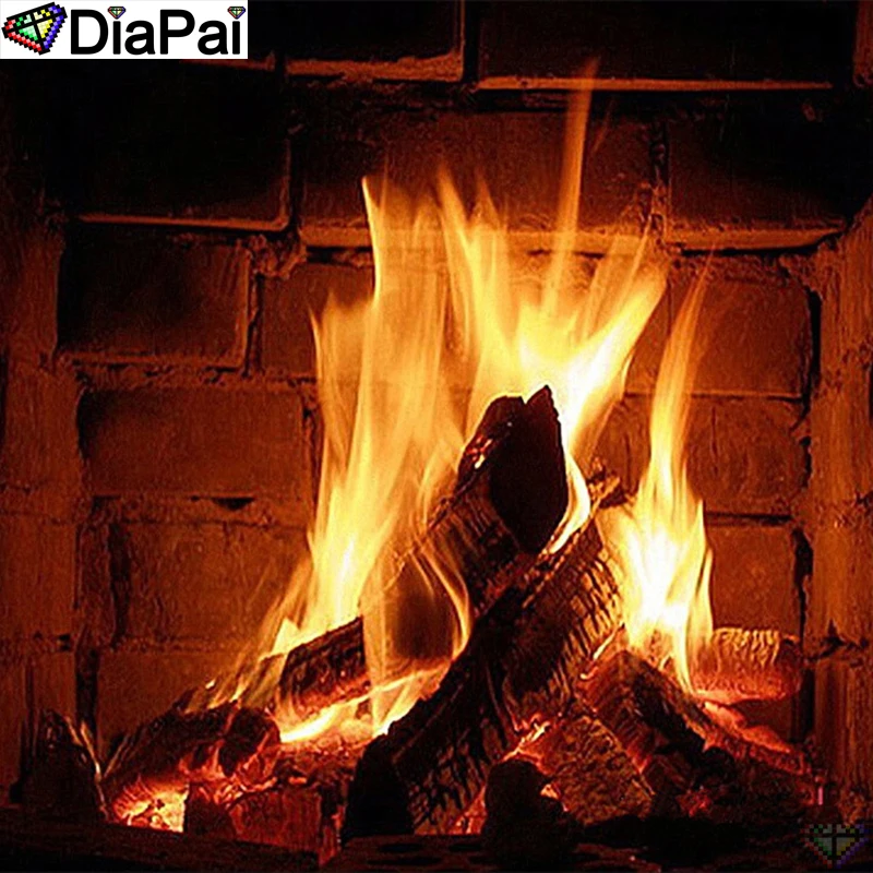 DiaPai DIY 5D алмазная картина &quotогненный пейзаж&quot полная Алмазная вышивка продажа