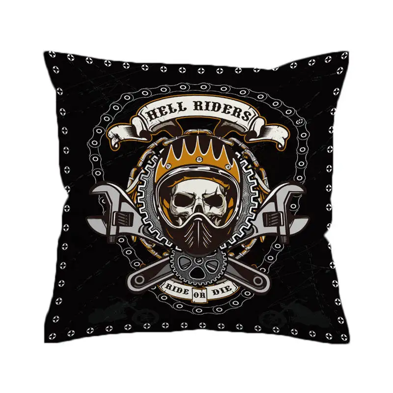 Skull3 Постельные принадлежности Outlet пламя Подушка с черепом чехол 3D печать готические декоративные наволочки синий огонь наволочка 45*45 Мода для мальчиков - Цвет: Skull3