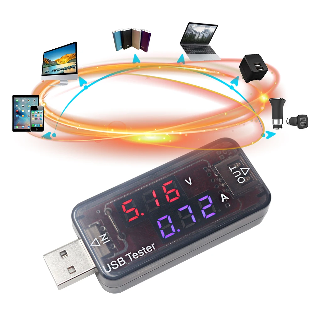 Измеритель напряжения и силы тока 3 5 9 В 0 А|phone charging tester|dc ammeterusb charge monitor |