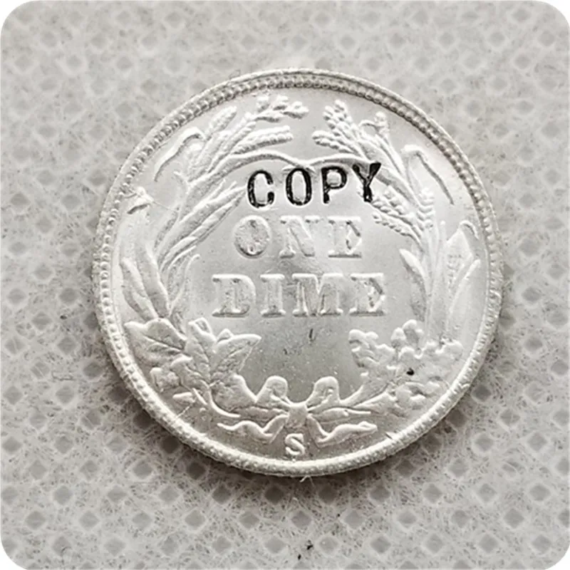США 1901 S Парикмахерская Liberty Head Dime копия памятных монет Реплика медаль
