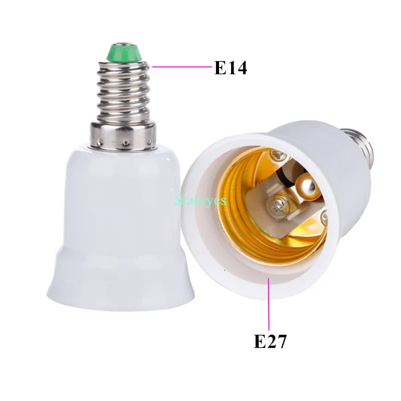 E14 to E27 Converter 1 шт. E27 светодиодный 16 цветов RGBW меняющийся RGB+ Белый Волшебный светильник лампа AC85-265V светодиодный шар лампа 3 Вт 5 Вт 10 Вт+ ИК пульт дистанционного управления - Испускаемый цвет: E14 to E27 Converter