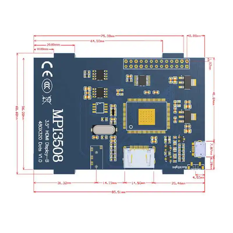 3 5 дюймовый ЖК дисплей HDMI USB сенсорный экран реальный HD 1920x1080 для Raspberri Модель B/Orange