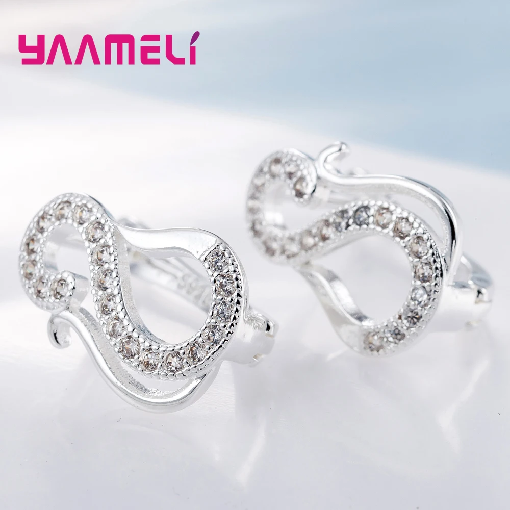 

Женские серьги из серебра 925 пробы, украшенные белым кристаллом, классический винтажный дизайн с надписью «S» в таинственном стиле