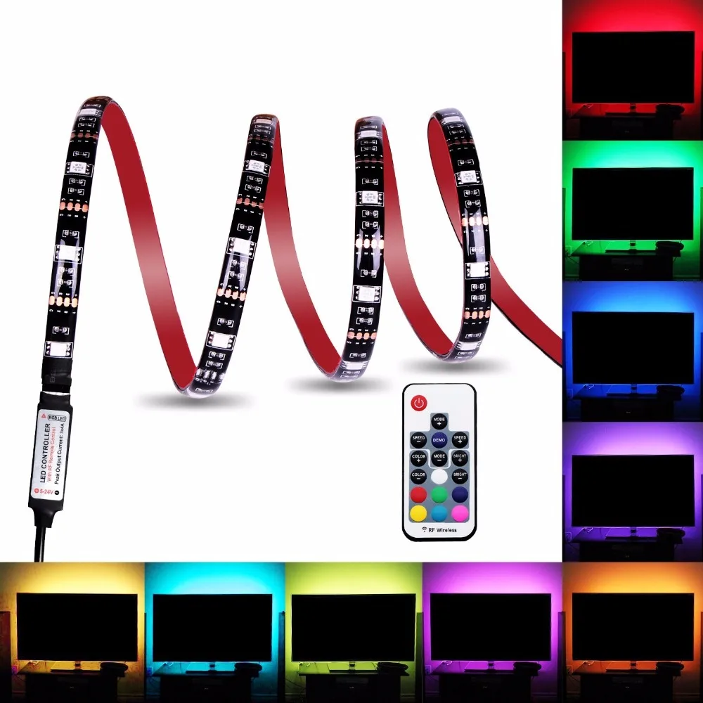 Подсветка для телевизора 3 м 45 ~ 70 дюймов HD TV Светодиодная лента с FR дистанционным