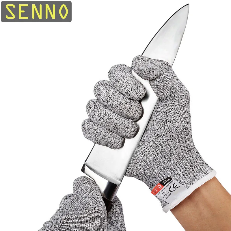 Anti-cut Gloves Safety Cut Proof Stab Resistant Stainless Steel Wire Metal Mesh Kitchen Butcher Cut-Resistant 5 Protection grade |