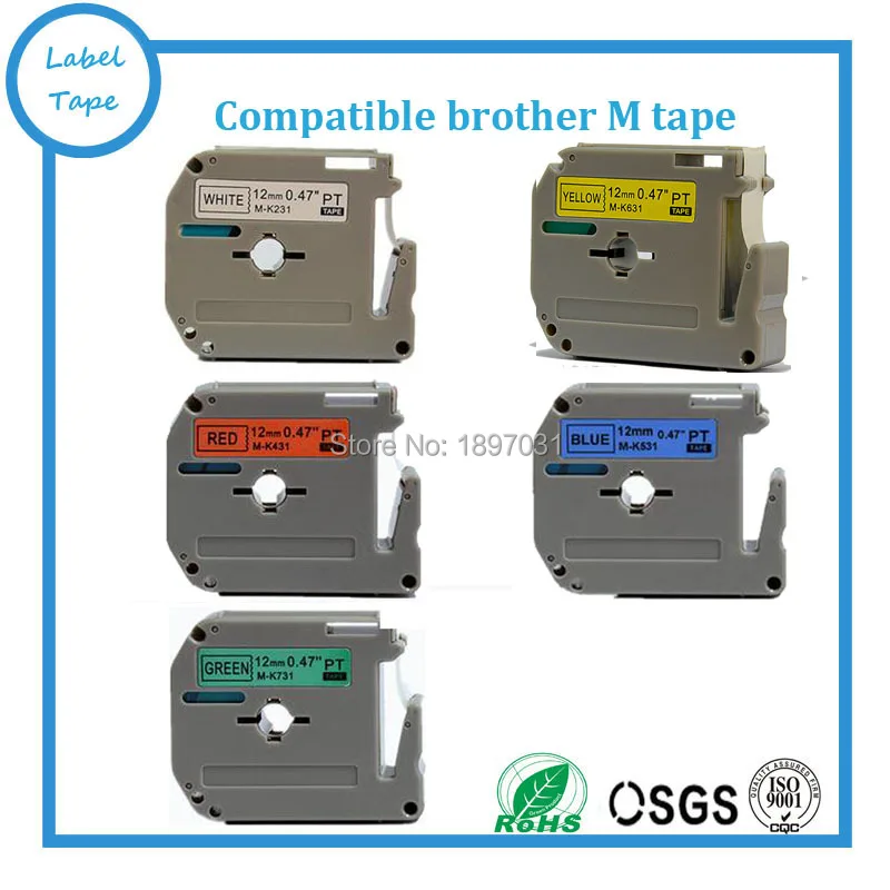 

10pk/партия смешанных цветов Mk231 Mk631 MK431 MK 531 MK-731 M лента для принтеров Brother P-touch