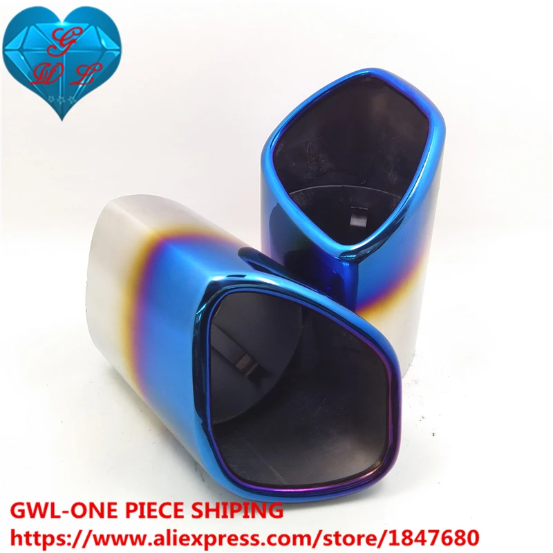 2 цвета автомобильный выхлопной глушитель квадратная труба модифицированный