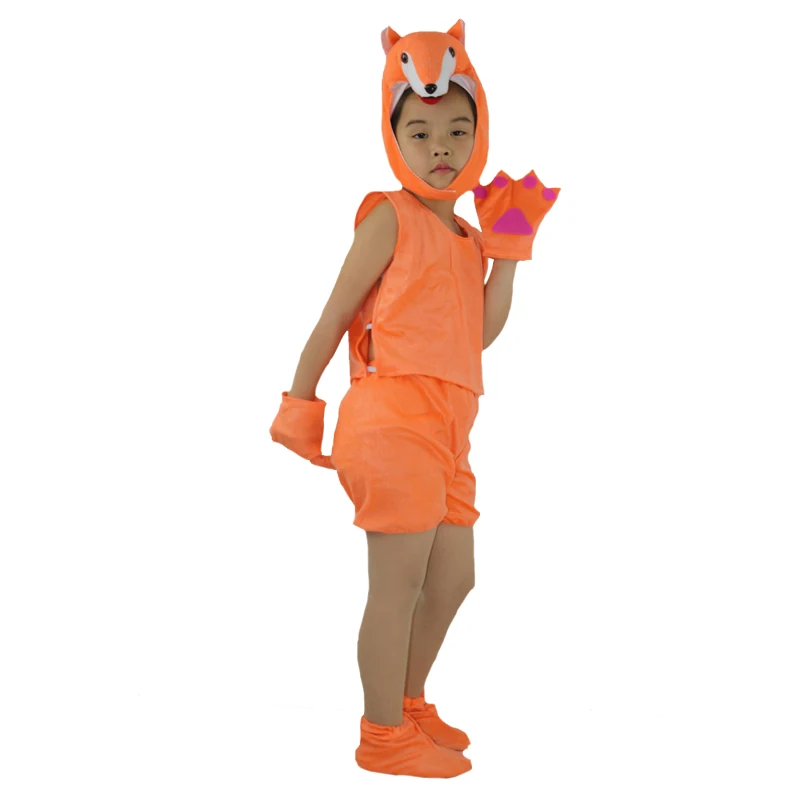 Children Orange Fox Short Animal Costume Kids Stage Perfromance Cosplay Clothes Birthday Dress Halloween Christmas|animal costume kids|cosplay