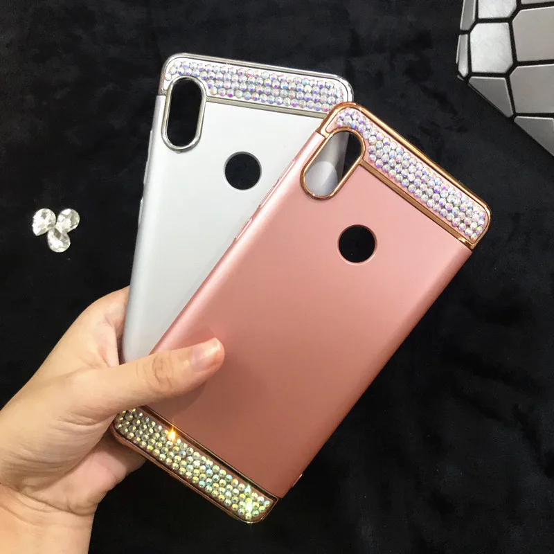 3 in1 Diamond cases For Xiaomi Redmi S2 6 6a 5 plus 4 prime 3x 4x 4a 3s Mi 8 SE A2 Lite mix 2s 5x 6x 5s note 2 cover |