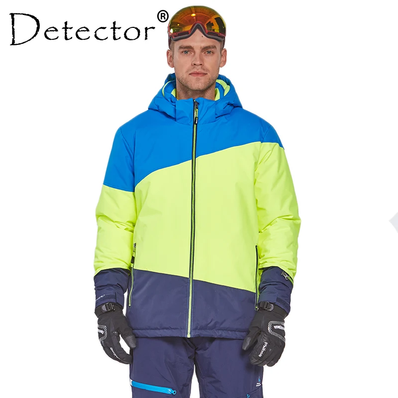Detector Men's Ski Jacket Print Winter Outdoor Ski Suit Height Waterproof Breathable Ski jacket Warm Snowboard Coat