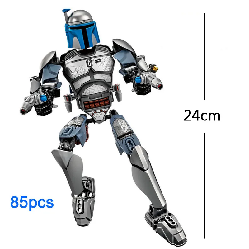 Jango Fett Звездная космическая война последний джедай сборная фигурка Рей Люк Скайуокер Чубакка Элитный истребитель Tie пилот Кайло Рен строительный блок игрушка - Цвет: Jango Fett