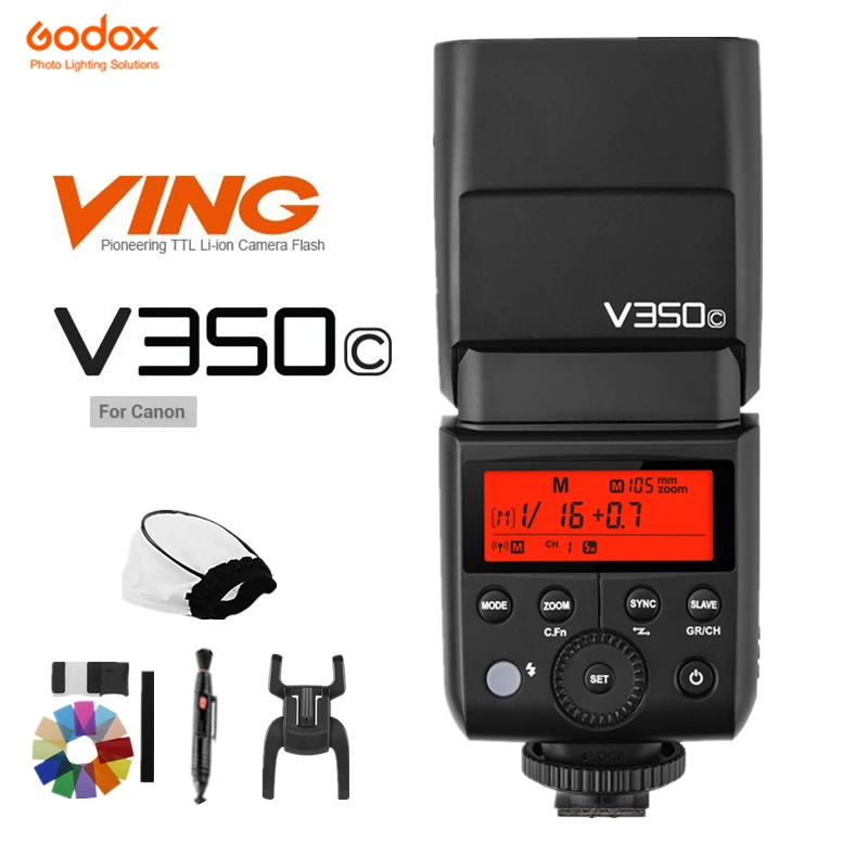 GODOX Mini V350C TTL HSS 1/8000s 2 4G Беспроводная литий ионная вспышка для Canon 5D Mark III 80D 70D 60D 50D 750