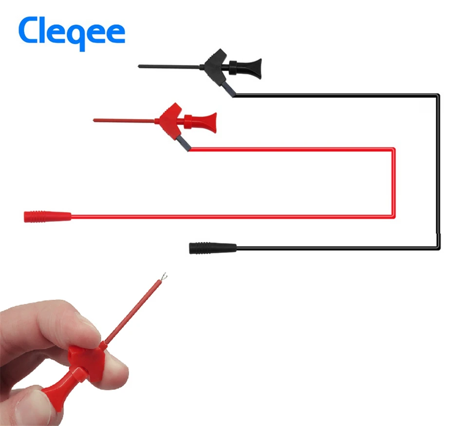 

2018 Cleqee P1511B 2mm Female Plug to Internal Spring Test Hook Probe AWG Test Lead Kit Can connect the Digital Multimeter Probe