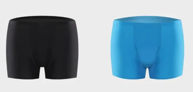 2 шт xiaomi Air sensation Мужское нижнее белье 3D бесшовные волокна легкие дышащие штаны квадратные шорты - Цвет: Black dark blue XL