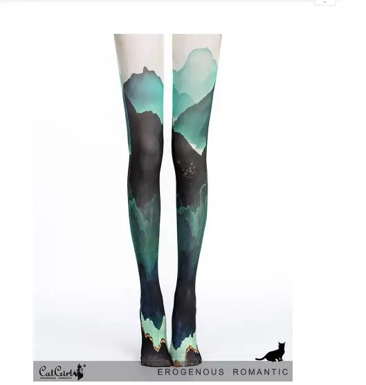 New Design Lolita Mountain View Pantyhose Gradient Pantyhose Wholesales