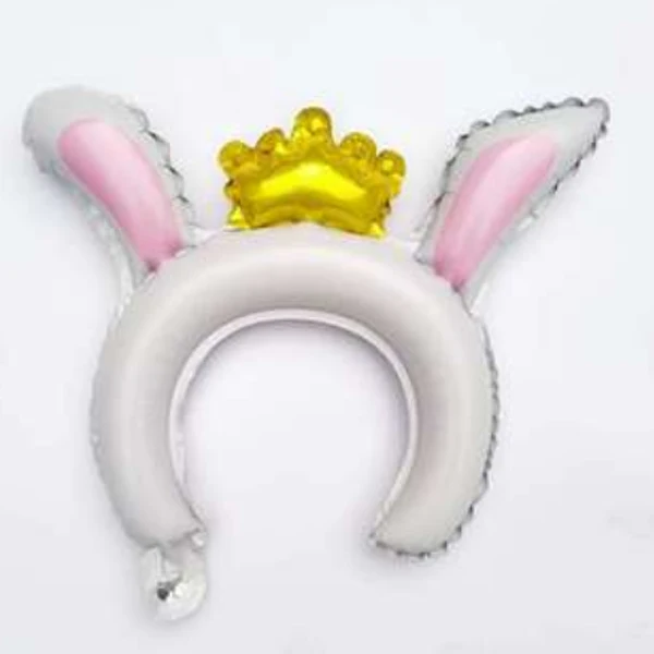 Crown rabbit Новая детская мультяшная повязка на голову в виде животного, воздушный шар из алюминиевой фольги, маленький подарок на день рождения, украшения для детских игрушек - Цвет: Crown rabbit