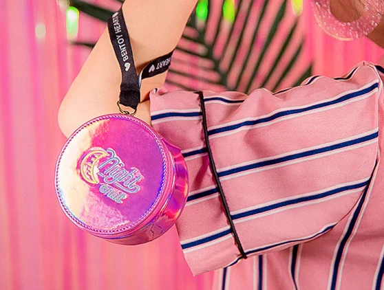 Bentoy Harajuku стиль женский круглый кошелек для монет корейский кошелек с голограммой вышивка луна ночь клатч держатель для карт кошелек сумочка для денег
