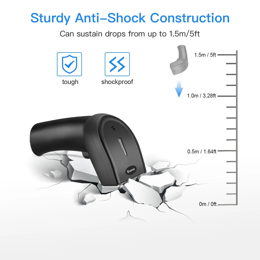 Eyoyo 2D сканер штрих кода с 3 в 1 Bluetooth & 2 4G ключ Беспроводной проводное соединение