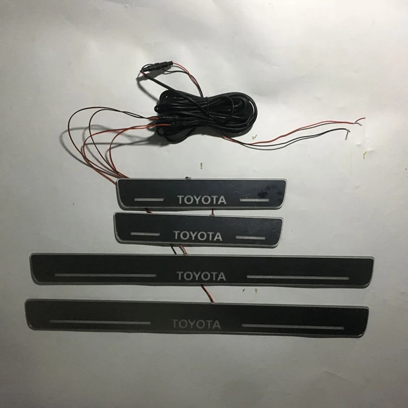Подходит для Corolla Streaming Dynamic LED Lamp Door Welcome Pedal/Dynamic Lighting Vehicle Threshold Toyota ALTIS Rumion|Лепнина