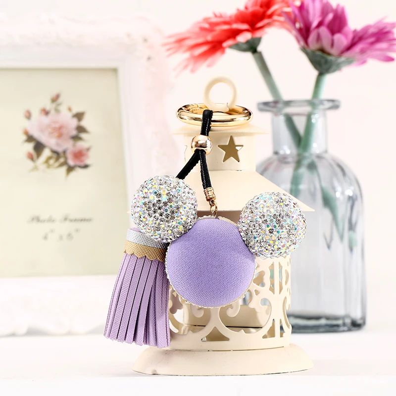 Кристальная коробка Микки автомобильный брелок подвеска в виде ключа кольцо для