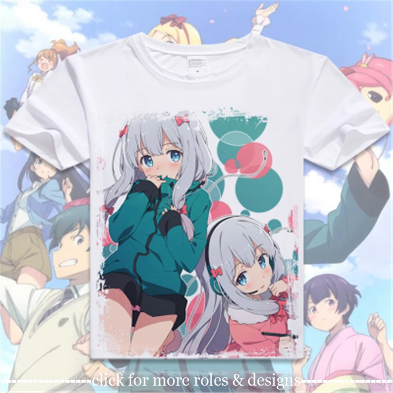 Eromanga Sensei Masamune Izumi Sagiri косплей костюм ткань унисекс футболка с коротким рукавом