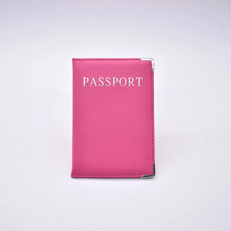 Fuschia Модная дорожная Обложка для паспорта, розовая Женская однотонная качественная Обложка для паспорта из искусственной кожи, многофункциональный чехол для паспорта - Цвет: Fuschia