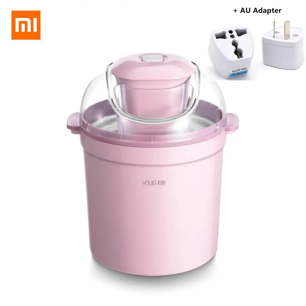 Add AU Adapter MI Mijia Youlg машина для мороженого 0.8л/12 Вт Бытовая полностью автоматическая мягкая твердое мороженое электрическая машина для мороженого - Цвет: Add AU Adapter