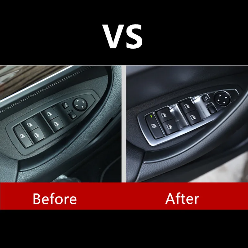ABS 4pcs Car Window Glass Lifting Buttons Frame For BMW X1 F48 2016-18 X2 2018 Auto Door Armrest Panel Decoration Decals | Автомобили и