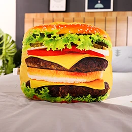 Hamburger Еда плюшевые реалистичные закуски подушки 3D печать суши Стекло Пиво хот-дог гамбургер пицца подушки реквизит взрослый подарок - Цвет: Hamburger