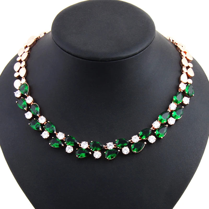 Женское Ожерелье с голубым камнем Mona Lisa разноцветное ожерелье фианитом ААА + для