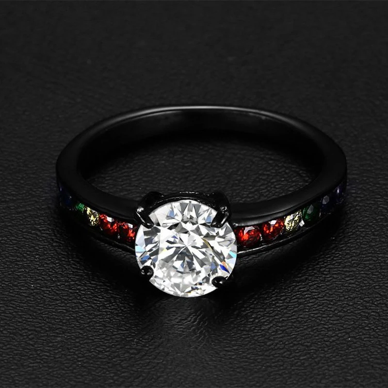 Классическое мужское кольцо 8 мм из нержавеющей стали с черным пистолетом