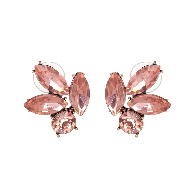 Роскошные Очаровательные модные массивные серьги-гвоздики с кристаллами для