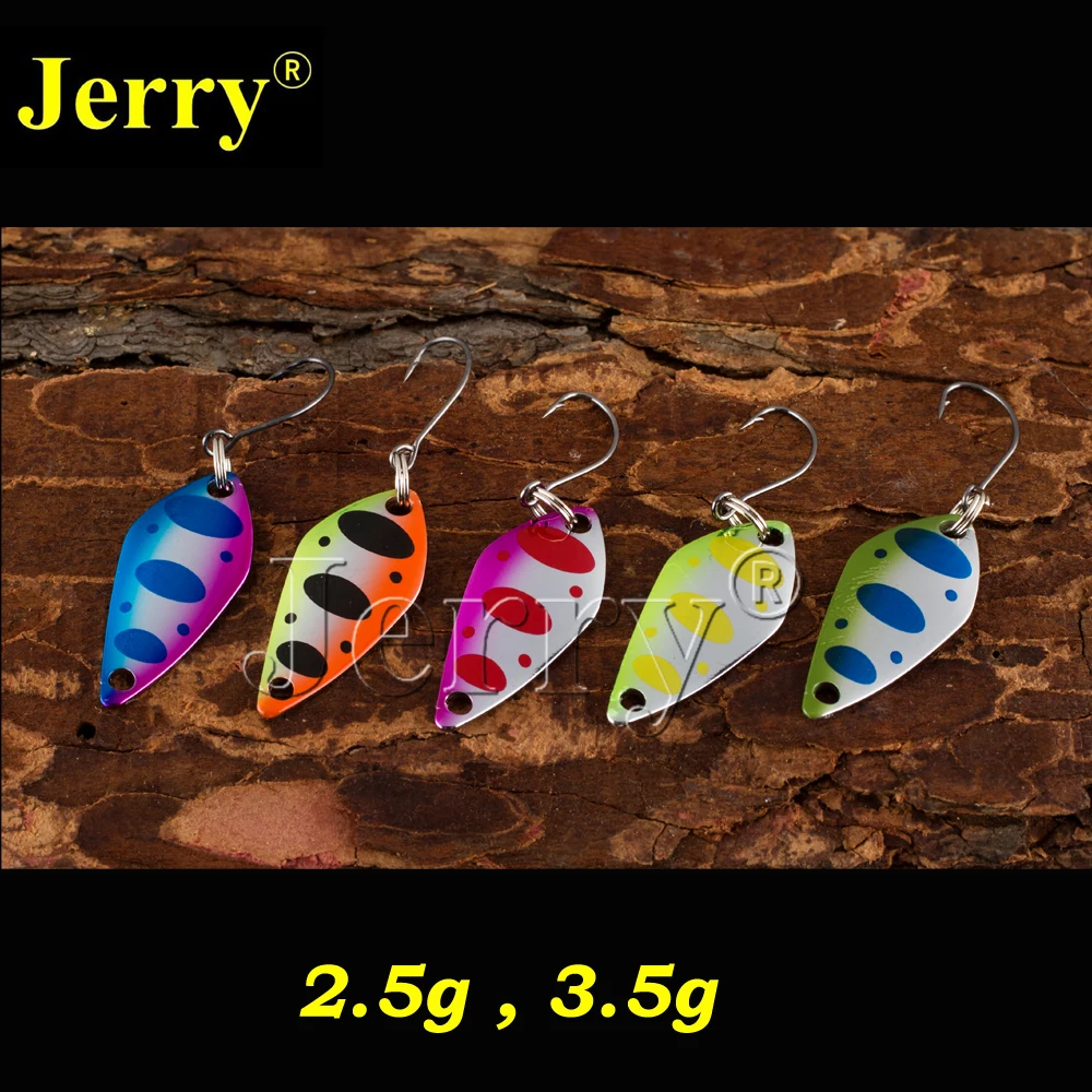 Jerry 5 шт./лот микро рыболовные ложки форель приманки пресноводный Спиннер
