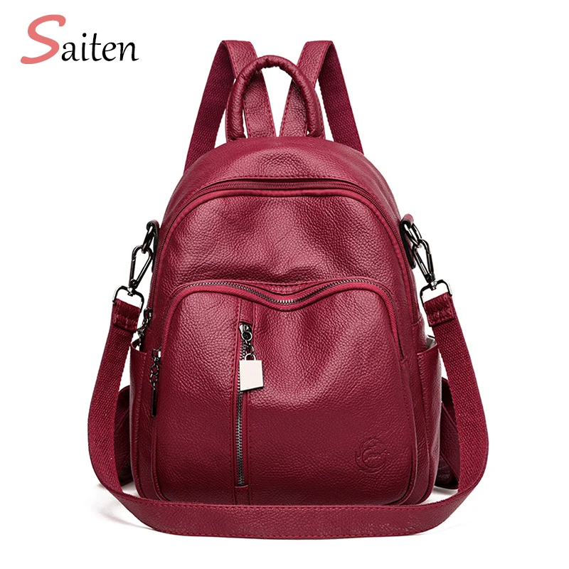 Новый женский рюкзак mochila feminina повседневный многофункциональный кожаный женская