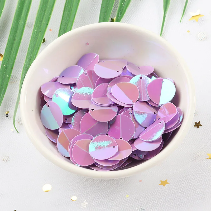 AB Light Purple ISequins 200 шт./лот 12mm овальный раза блесток матовый разноцветные пайетками Свадебный корабль, ювелирных изделий Аксессуары - Цвет: AB Light Purple