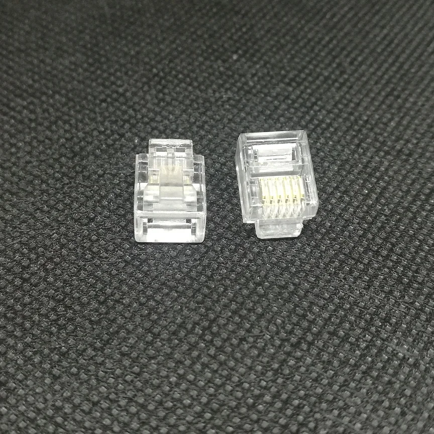 50 шт./лот RJ11 RJ12 6Pin 6P6C Инженерная CNC телефонная кристальная Головка Разъем