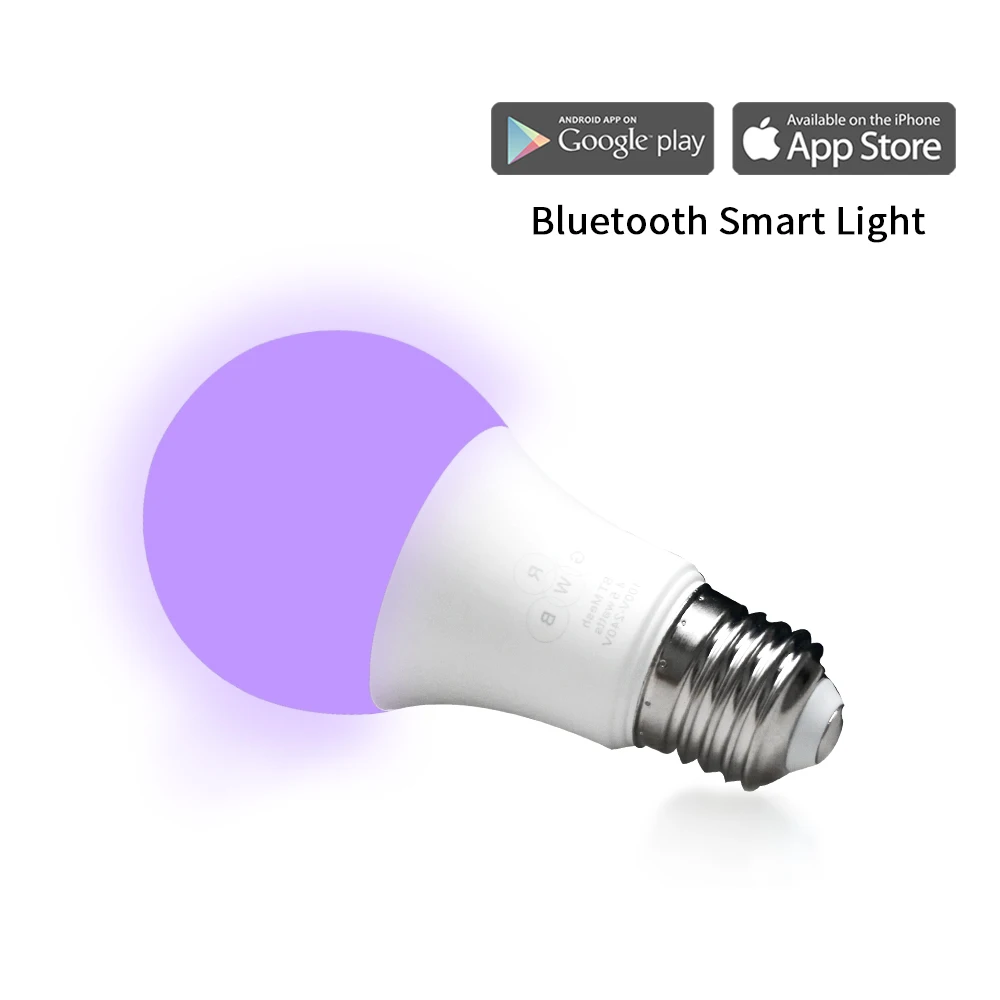 Bluetooth Светодиодная лампа 4 5 Вт E27 RGBW светодиодные фонари 0 умная для освещения