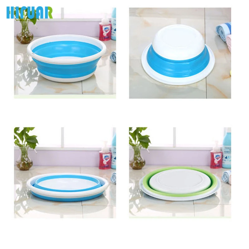 HIFUAR складное ведро голубое переносное для ног бассейна туристический