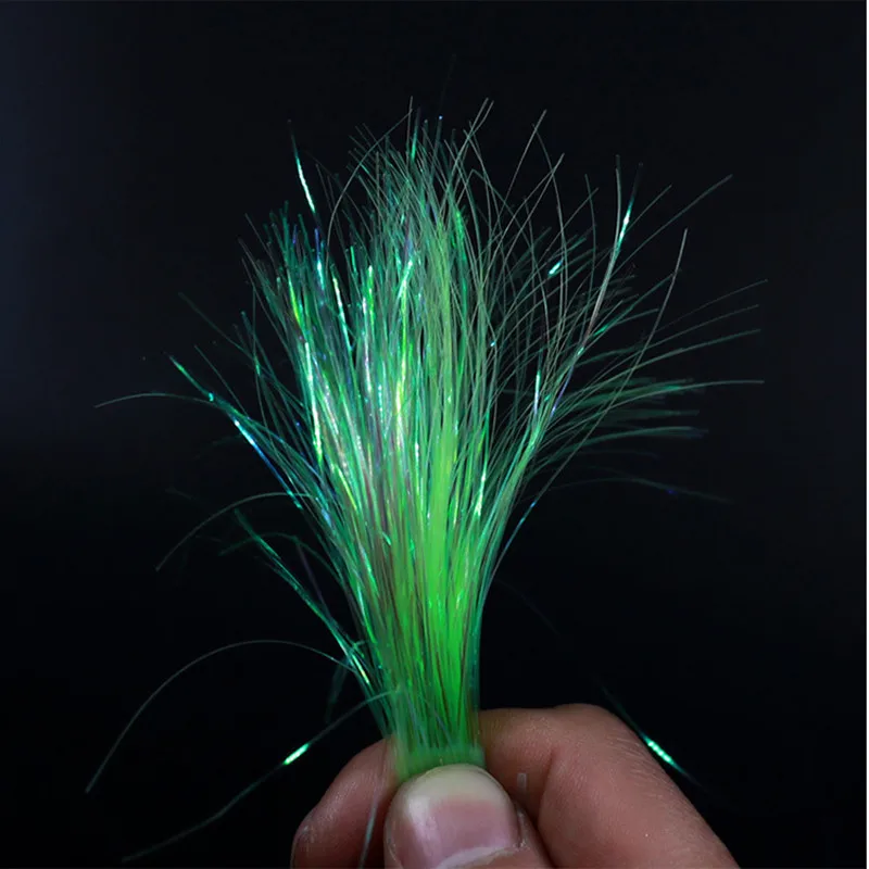 KKWEZVA UV Flashabou Голографическая мишура Stonefly Nymph задняя обмотка для тела приманка