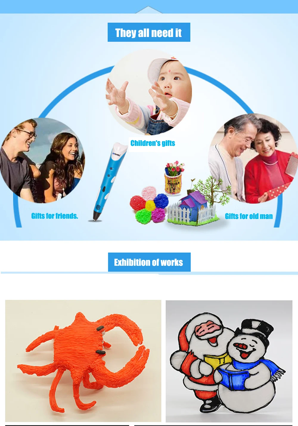 Myriwell 3d печать pen1.75 мм ABS Смарт 3D Ручка для рисования+ нить+ адаптер креативный подарок для детей дизайн живопись