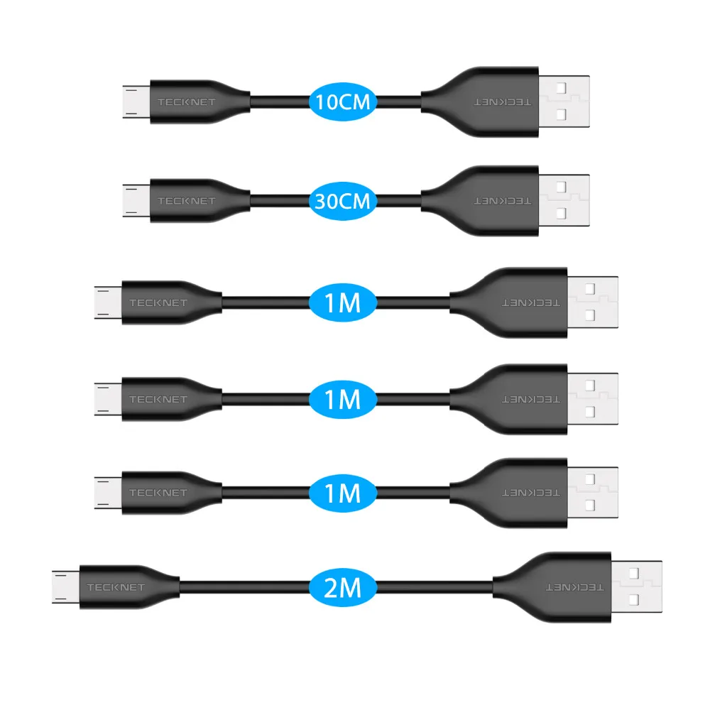 6 шт. TeckNet Премиум микро USB кабель зарядное устройство высокоскоростной мобильный
