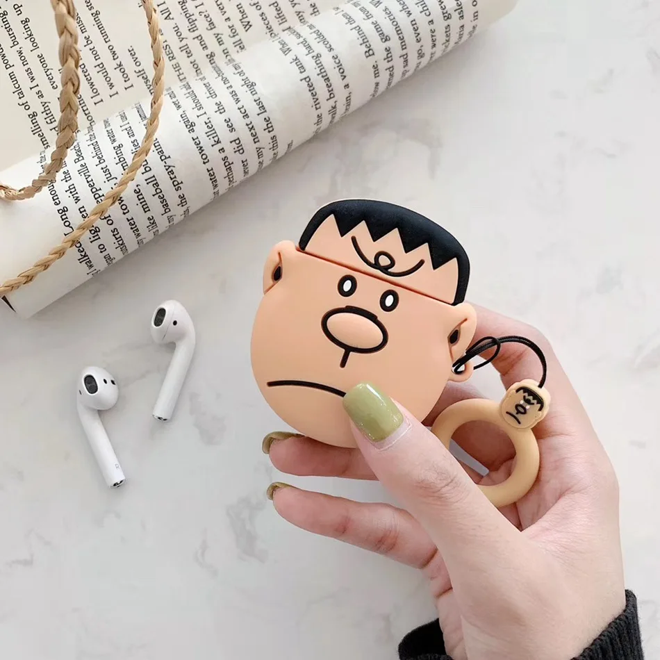 3D силиконовый чехол для наушников s для AirPods 2 Чехол милый мультяшный Поросенок Кот для Apple Air Pods чехол для Earpods чехол для наушников кольцевой ремешок